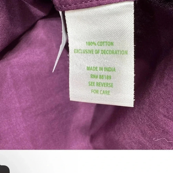 Lilly Pulitzer Coretta Tunic Top Women Medium Maroon Wine Pink Embroidered M - Picture 5 of 8